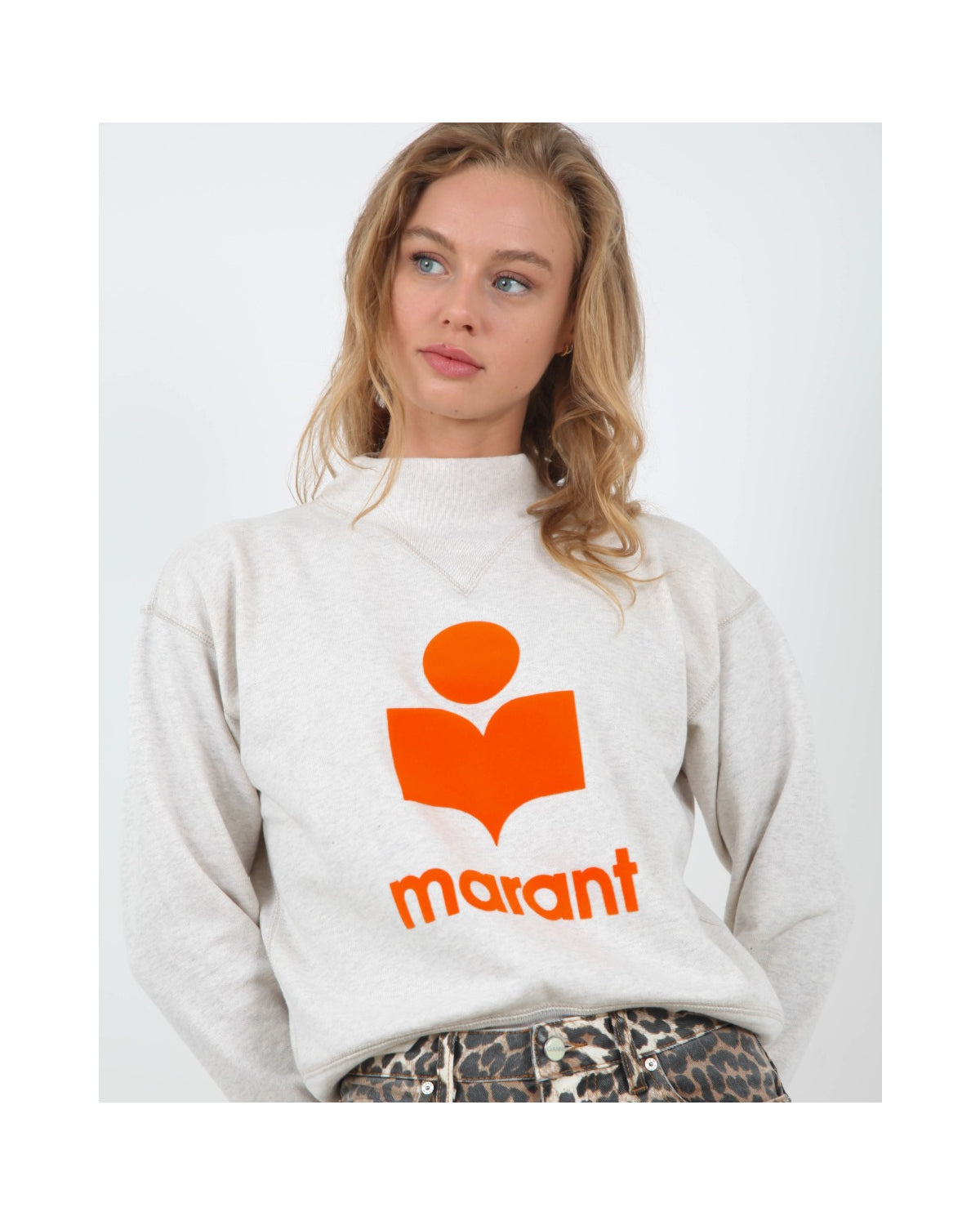 Pull Isabelle Marant - Gris Logo Orange