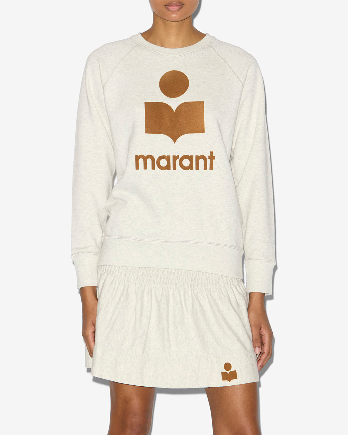 Pull Isabelle Marant - Blanc Logo Caramel