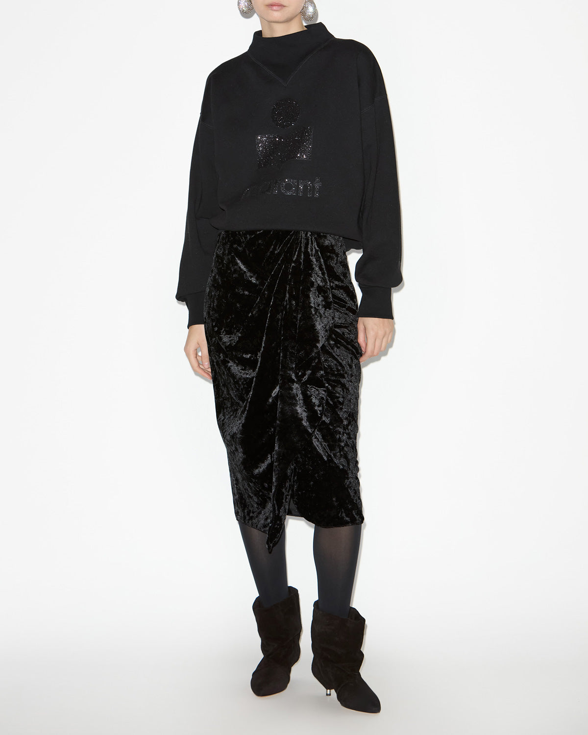 Pull Isabelle Marant - Noir Logo Pailletée