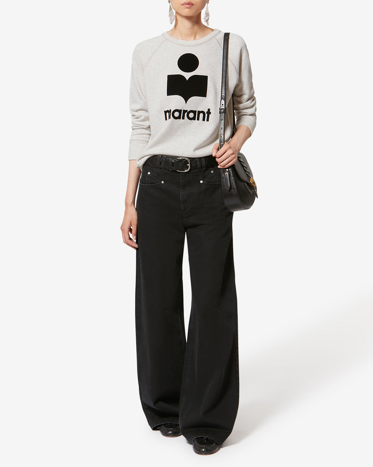 Pull Isabelle Marant - Gris Logo Noir