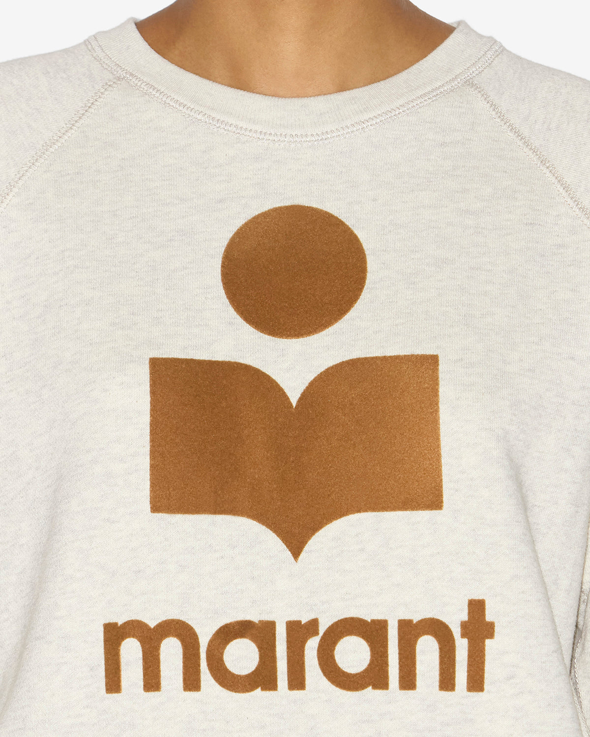Pull Isabelle Marant - Blanc Logo Caramel