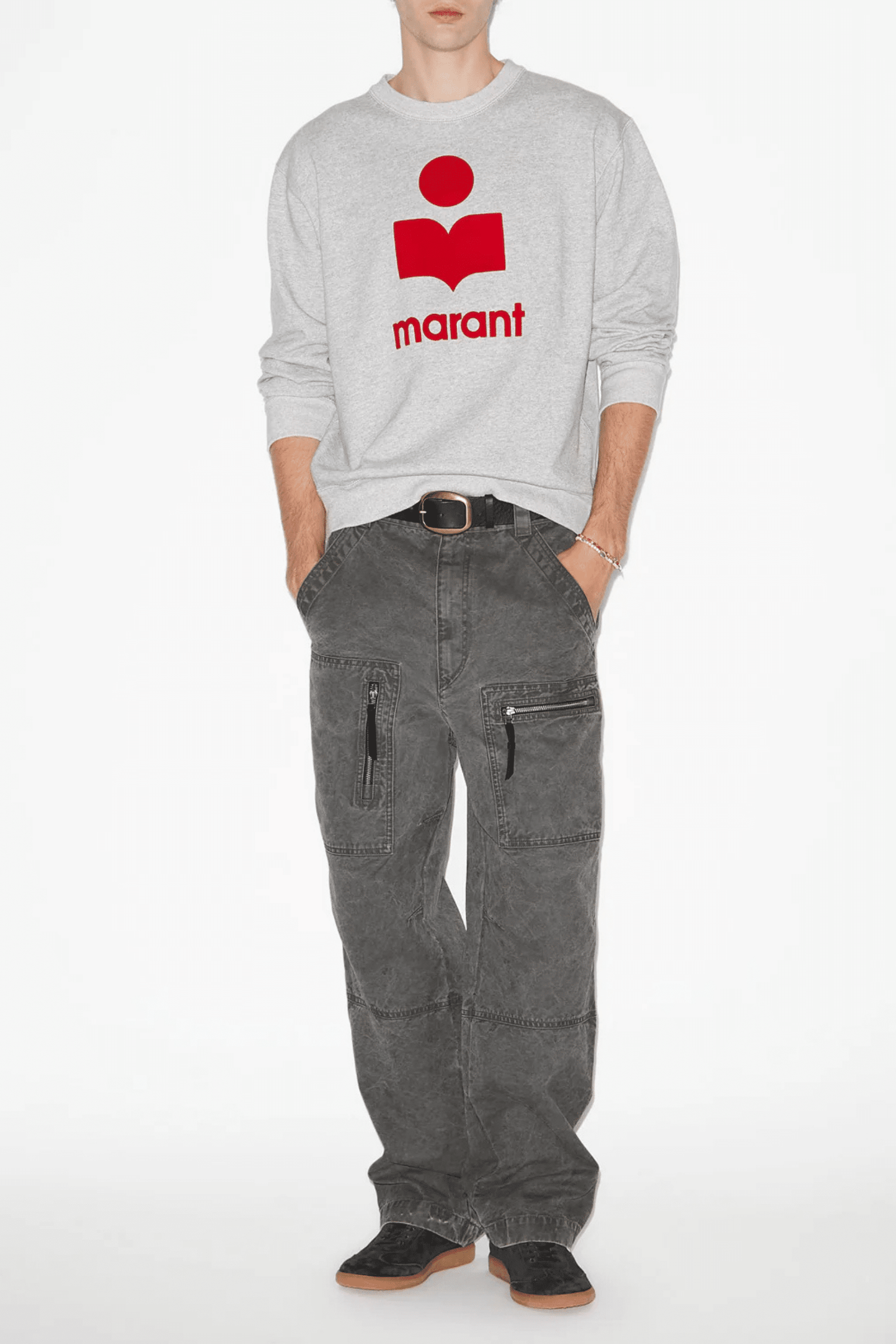 Pull Isabelle Marant - Gris Logo Rouge