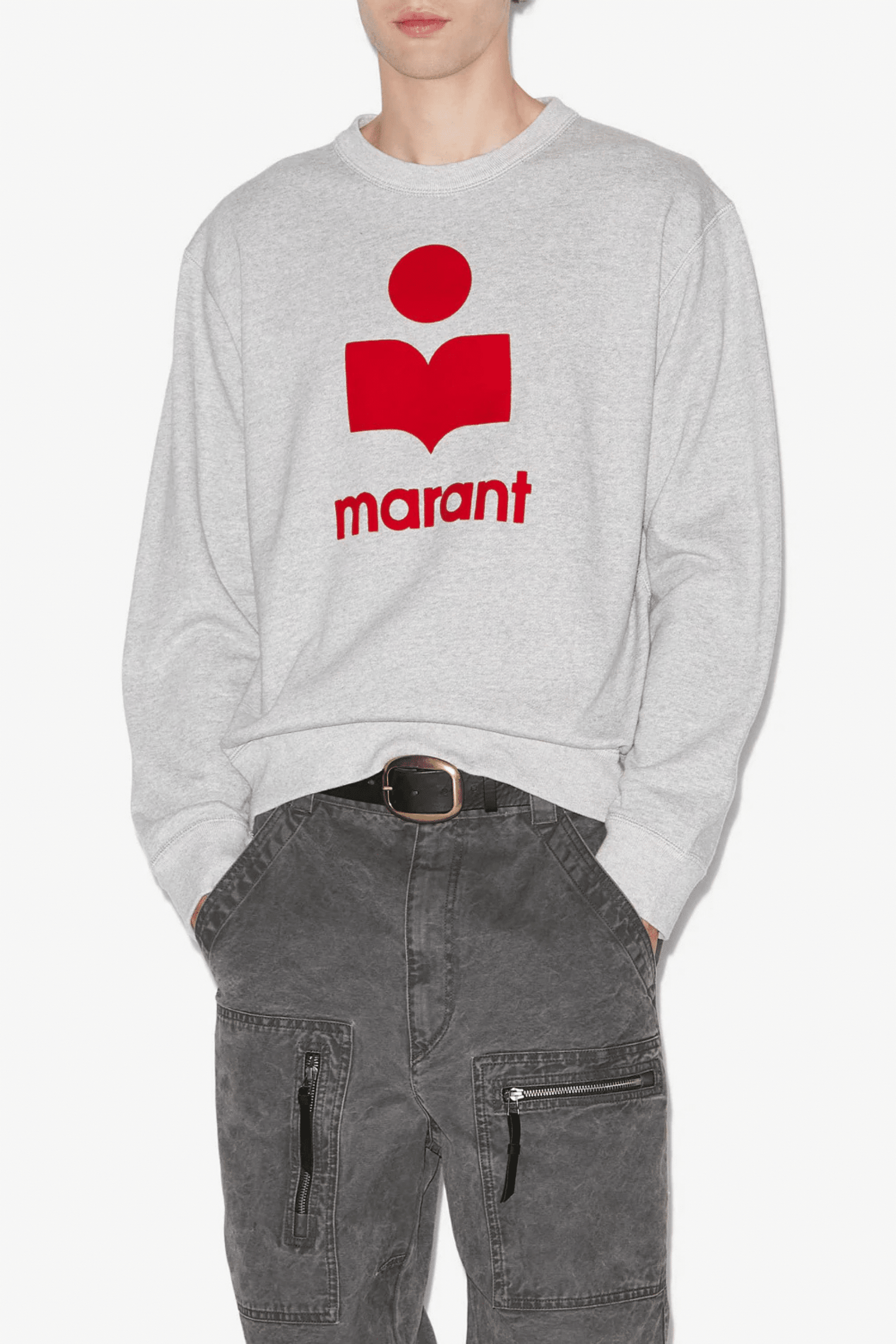 Pull Isabelle Marant - Gris Logo Rouge